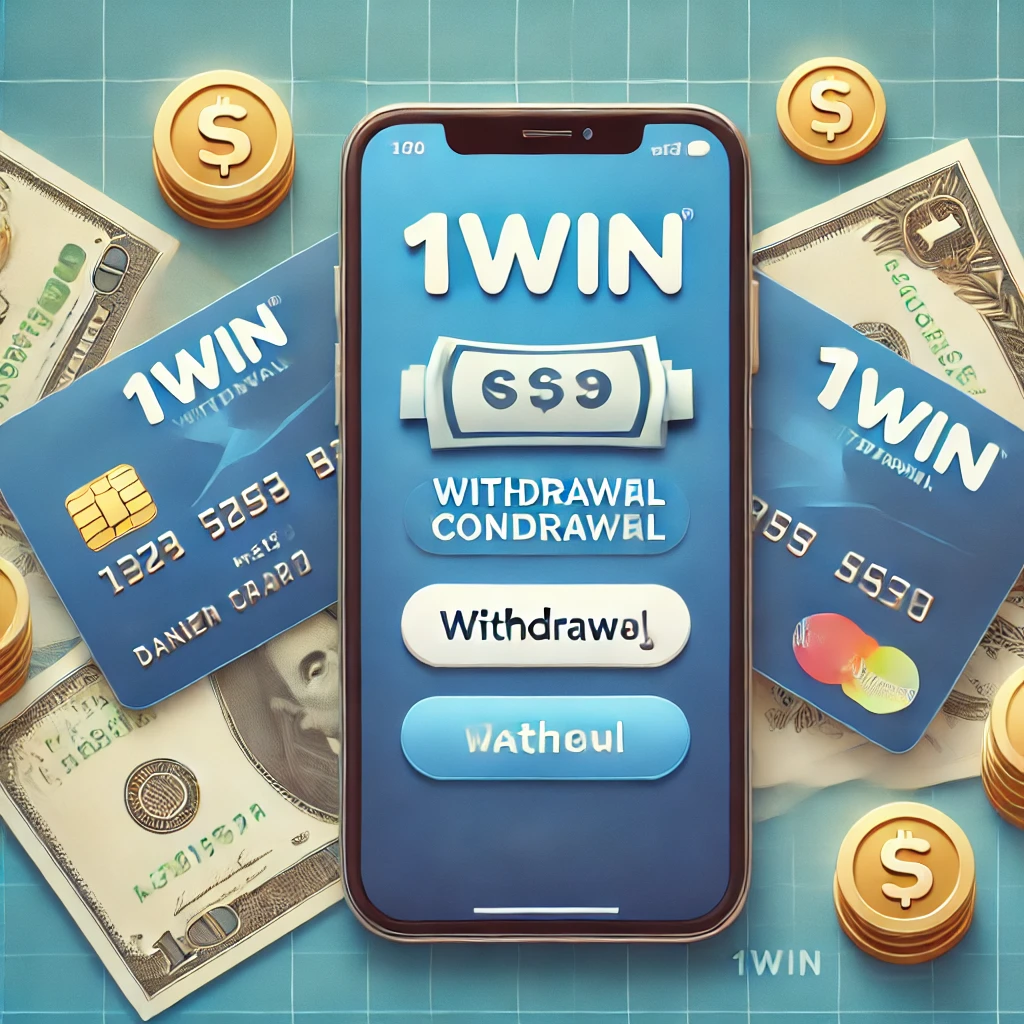 DALL E 2024 10 04 04.49.15 An image for a 1win Withdrawal article featuring a smartphone displaying the 1win app with a withdrawal confirmation screen. The background includes